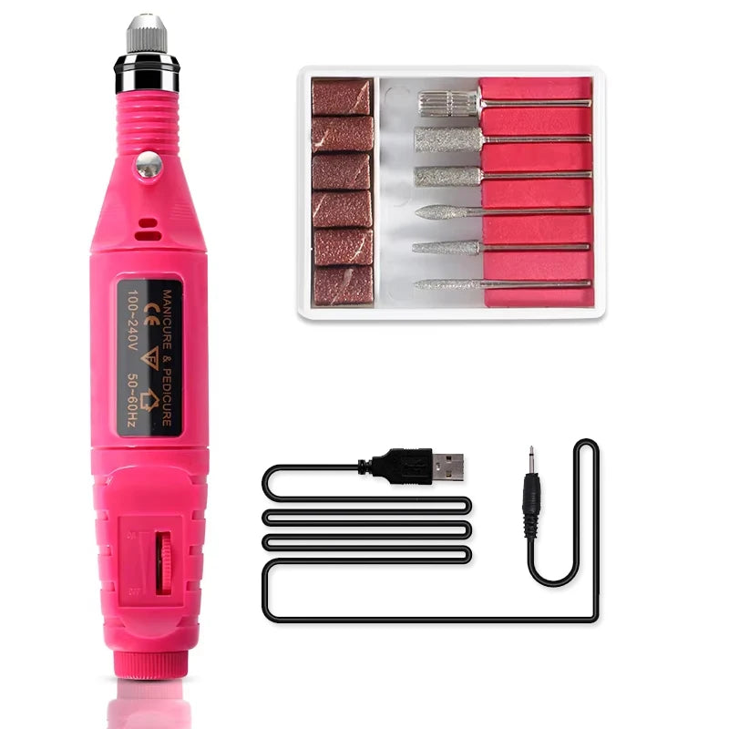 Gel Nail Polish Kit With UV Nail Lamp Electric Nail Drill Machine Soak OFF Gel Nail Kit Base&Top Coat Gel Polish Nail Tool Set