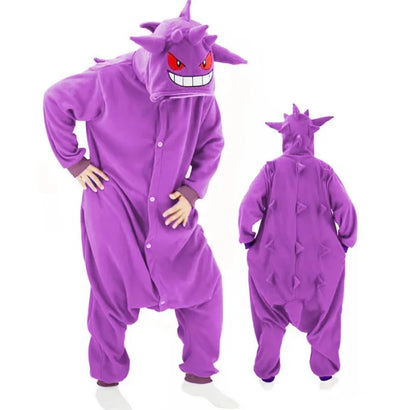 Pokemon Cosplay Costume Kigurumi Anime Onesie for Men And Women Gengar Funny Jumpsuit Halloween Christmas Party Outfit