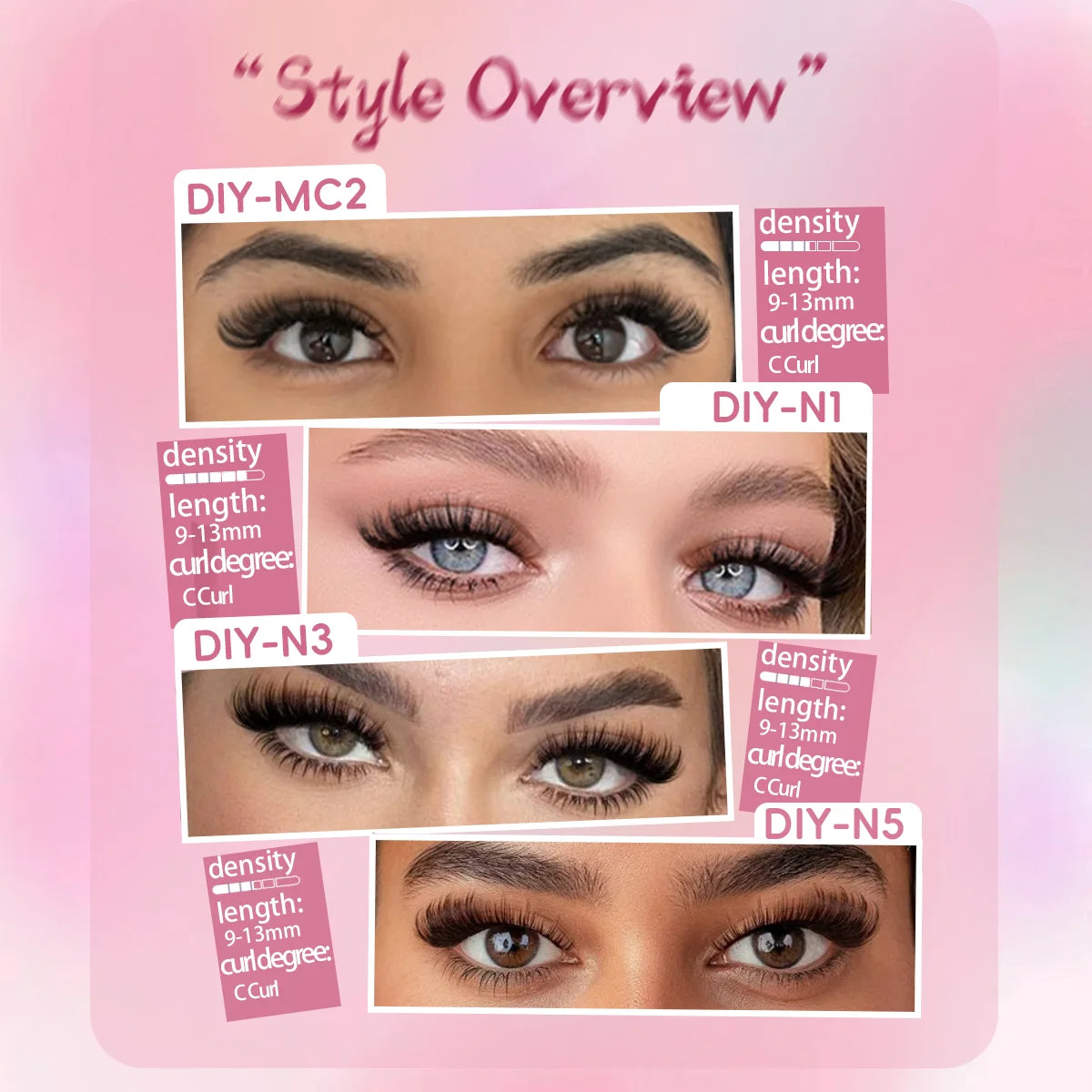 10 rows, 120 clusters of natural eyelashes, glue free eyelashes, self-adhesive false eyelashes,  makeup, eyelash extension