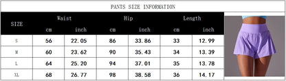 Women Gym Running Shorts Double Deck Quick Dry Gym Sport Shorts Fitness Jogging Workout Shorts With Pocket Sports Tight Short