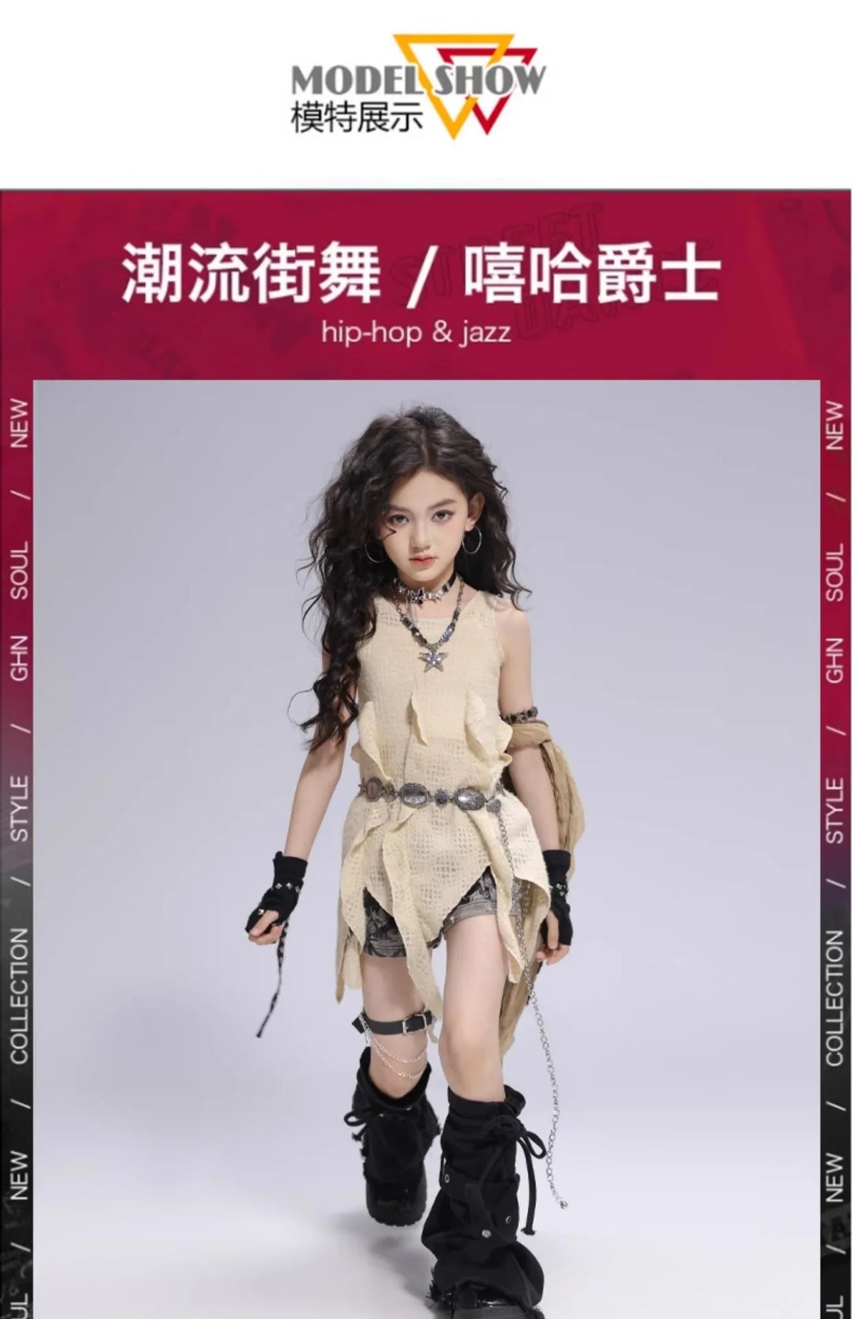 Girls Hiphop Group Jazz Dance Performance Clothes Loose Short Sleeve Top Pants Street Dance Costumes Wear
