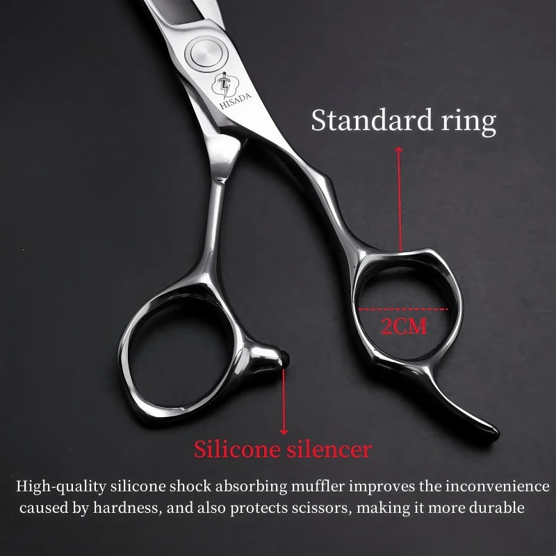 HISADA hairdressing scissors	professional barber scissors 6.0  Inch scissors VG10 material professional barber scissors