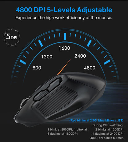 E-YOOSO X-31 Pro USB Gaming Large Mouse Support Bluetooth 2.4G Wireless PAW3212 4800 DPI for gamer Mice computer laptop PC