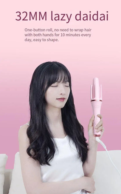 Fully Automatic Curling Iron Anti-Tangle Hair Curler with Negative Ions Latest Curling Wand Hair Curler for long-lasting styling
