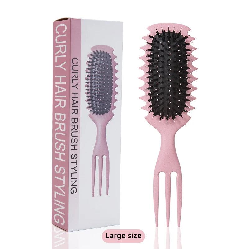 1PC Candy bursh Curly Hair Styling Brush: Defined Curls on Wet Hair- Nylon Bristles Detangling Volumizing Comb for All Hair Type