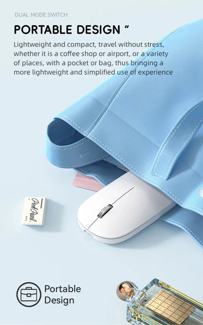 Lenovo Wireless Bluetooth Mouse 2.4G Dual Mode Type-C Charging Silent Ergonomic Portable Laptop Office Gaming Universal Mouse