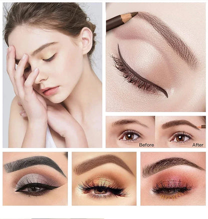 6/12Pcs Eye Brow Pencil Waterproof Professional Women Eye Makeup Pen Easy Color Natural Black Brown Cosmetic Beauty Eyebrow Tool