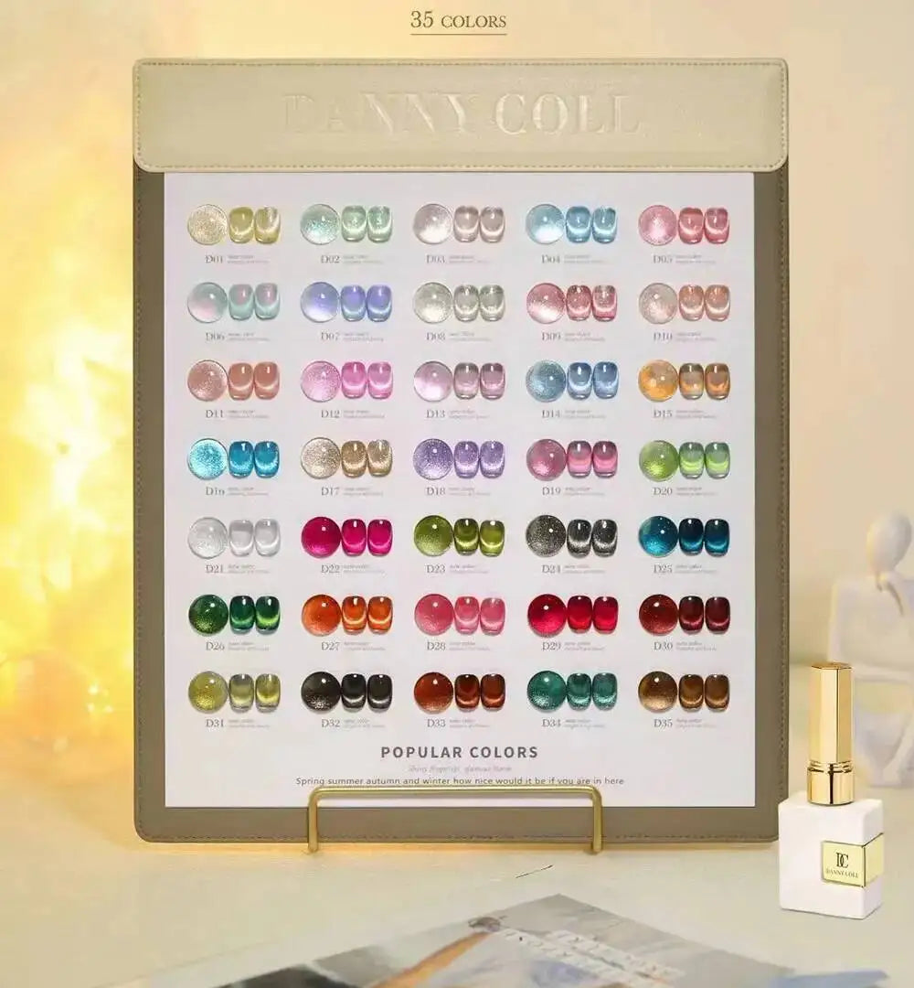 High End 9D Cat Eye Gel Polish Set With Color Board  Magnetic Gel Nail Set Luxury Cat's Eye Gel Soak Off UV LED Nail Varnish