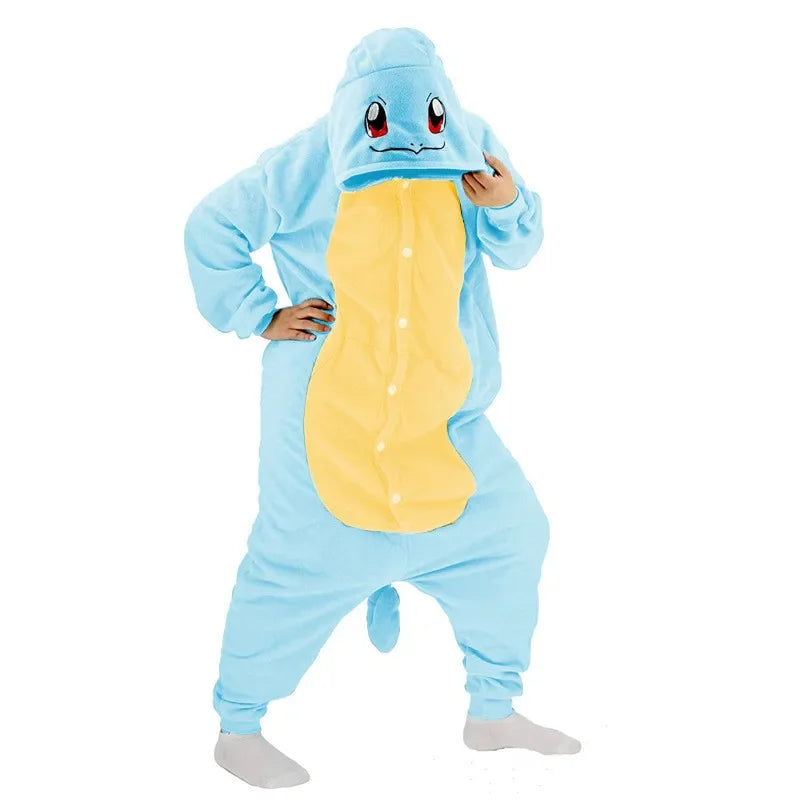 TAKARA TOMY Pokemon Kigurumi Onesie Snorlax Eevee Squirtle Gengar Pijama Cosplay Costume Halloween Adult Anime Umbreon Pajamas