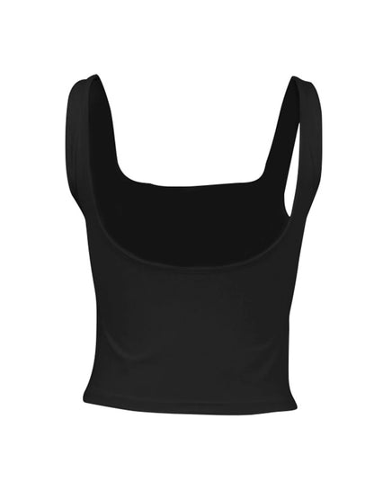 Sexy Tank Women Summer New Tops Solid Backless Streetwear Casual Slim Sleeveless Camisole Fashion Folds Tank Tops Lady Clothing