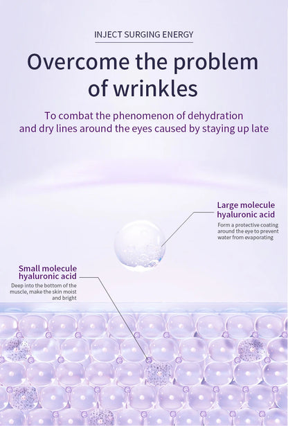 O'CHEAL Rapid Wrinkle Repair Eye Cream: Triple-Roller Massager & Hyaluronic Acid