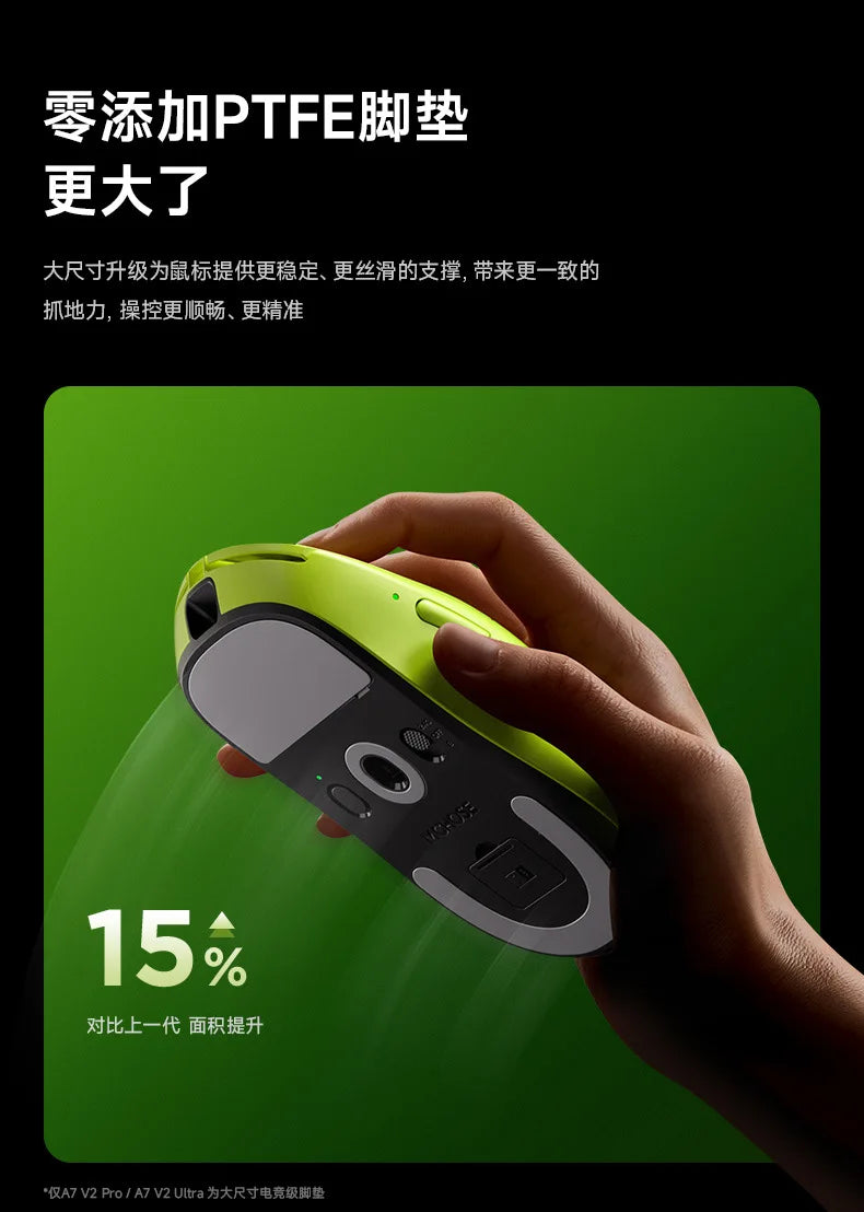 New Mchose A7 & A7v2 Advanced Lightweight Wireless Mouse Tri-Mode Connection Gaming Office Mouse Christmas Gift For Boys