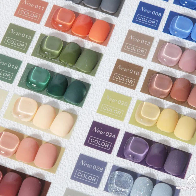 2025 New Gradient Color Bottle High End Nail Gel Set Solid Bare Color Nail Enhancement Points Wholesale by Professional Manufact