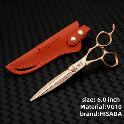 HISADA hairdressing scissors	professional barber scissors 6.0  Inch scissors VG10 material professional barber scissors