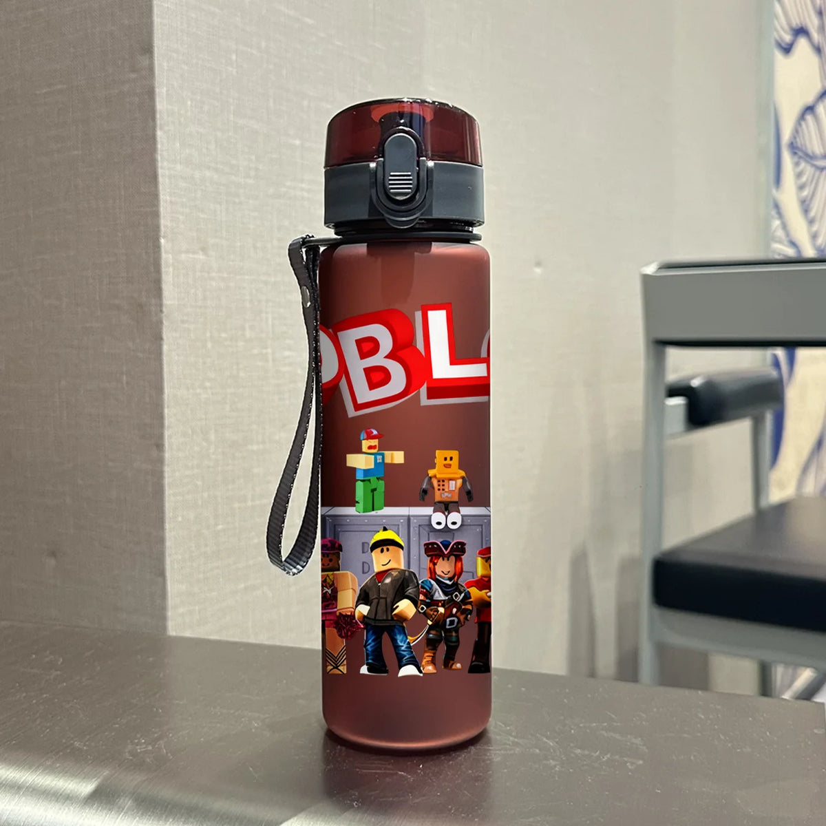 3D Printed 560ML Water Cup with Vivid Lego Toy Pattern, Frosted Leak-Proof Large-Capacity Stylish Water Cup for Daily Use