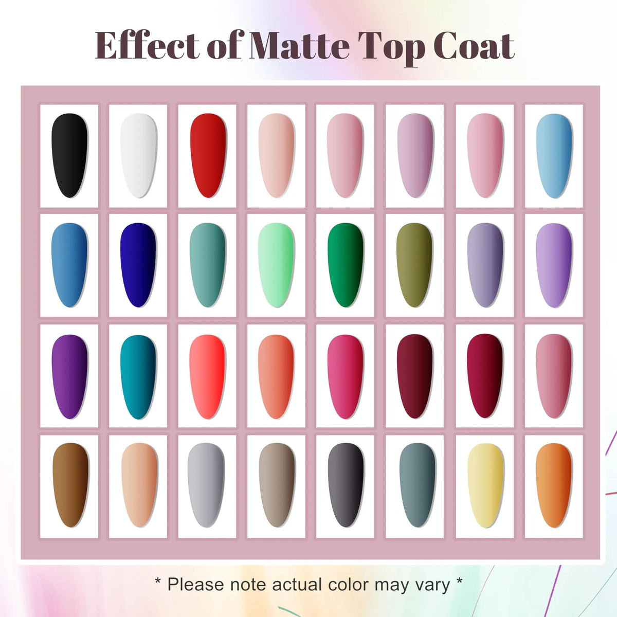 36 pcs Gel Nail Polish Set-32 Colors Gel Polish Kit Base Coat Glossy Matte And Glitter Top Coat Nail Polish Set