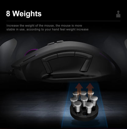 E-YOOSO X-41 USB Wired RGB Gaming Mouse 24000 DPI SG8960 10 buttons programmable game Optical mice for Computer PC Laptop