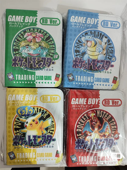 New Gb Pikachu Cartoon Anime Battle Card Booklet Zipper Binder