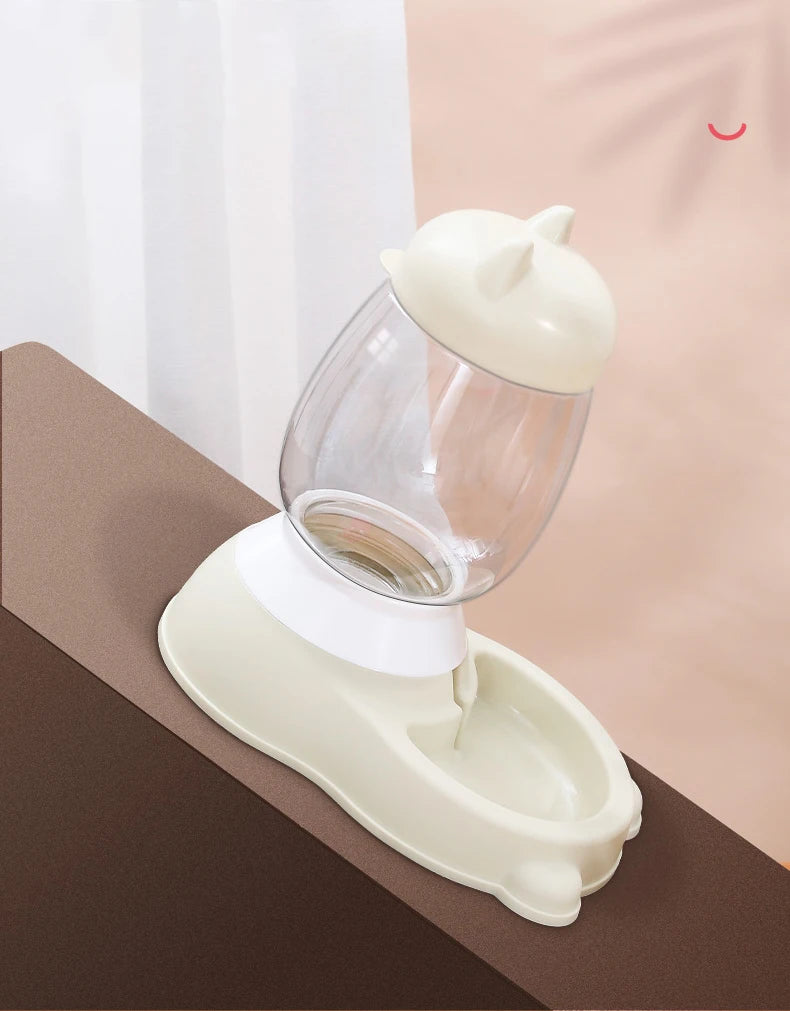 HOOPET 2025 New Cat Bowl 3 Colors Pet Automatic Feeder Dog Drinking Bowl Dispenser for Puppy Cat Food Water Bowl Pet Accessaries