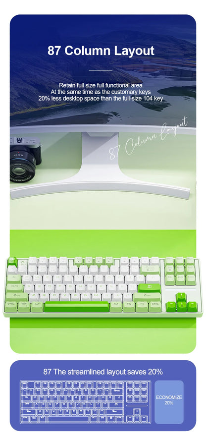 SMAILWOLF MK87 Bluetooth wireless mechanical keyboard E-sports game full key hot plug custom keyboard