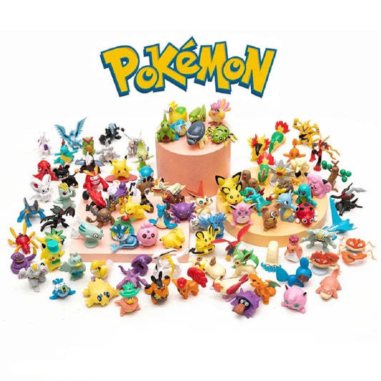 24-144Pcs Different Style Pokemon Anime Figure Pikachu Action Model 2-3CM Mini Model Doll Cute Toy Kids Birthday Christmas Gifts
