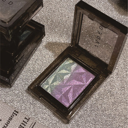 Chameleon Gradient Eyeshadow Palette Glitter Smokey Silver Blue Highlighter Metallic Pearlescent Eyes Makeup Lasting Brightening