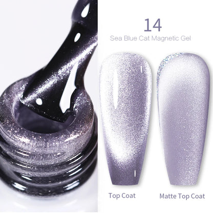 BORN PRETTY Sparkling Glass Bead Cat Magnetic Gel Nail Polish Flash White Spar Red Color Semi Permanent Soak Off UV Gel Varnish