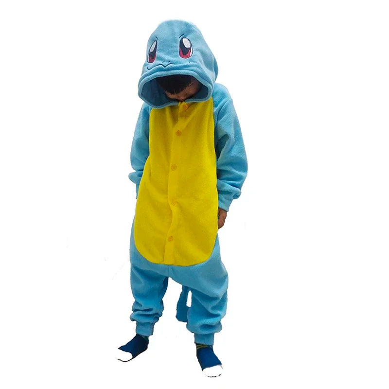 Cartoon Kigurumi Dragon Onesie Boys Halloween Festival Party Cosplay Costume Kids Pajama Children Charizard One Piece Outfit