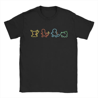 Pokemon T-shirt Men's Pure Cotton Casual T-shirt Round Neck T-shirt Short Sleeve Clothing Summer Sports Casual Short Sleeve Top