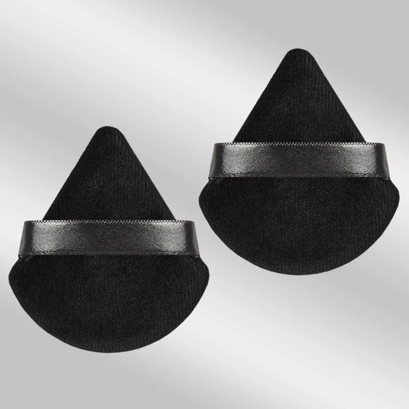 2 件 Triangle Powder Puff Face Makeup Sponge Soft Velvet Cosmetic Puff Blender Beauty Foundation Sponge Make up Accessories