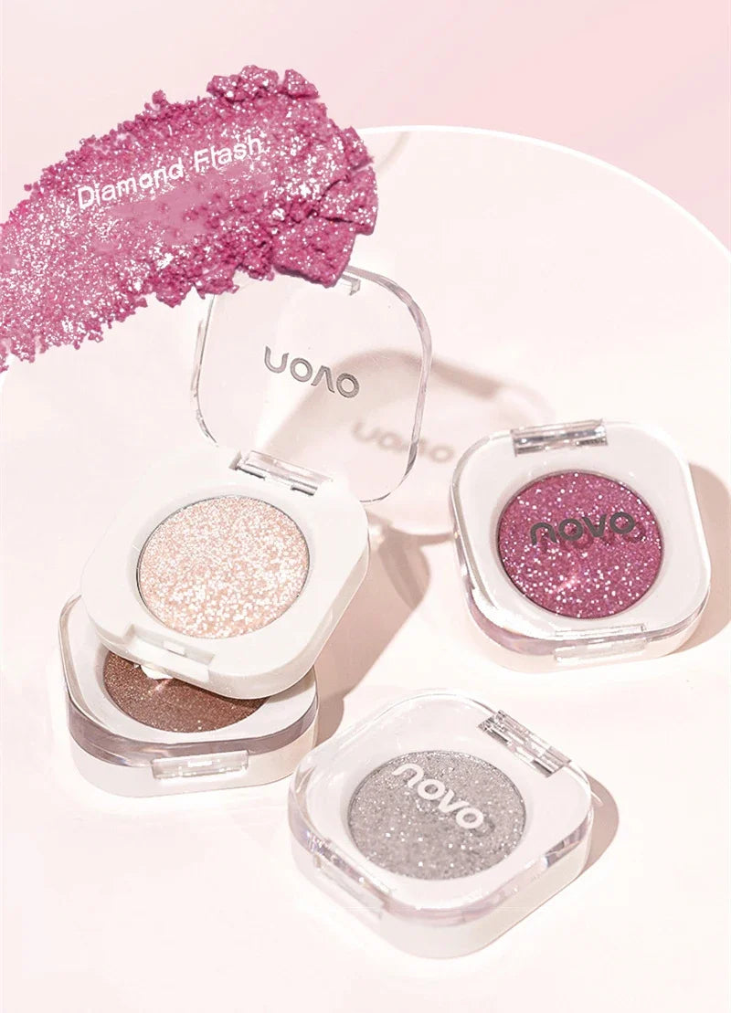 Monochrome Glitter Eyeshadow Pearlescent Highlighter Powder Makeup Diamond Eye Shadow Palette Bright Shiny Eye Makeup Cosmetics