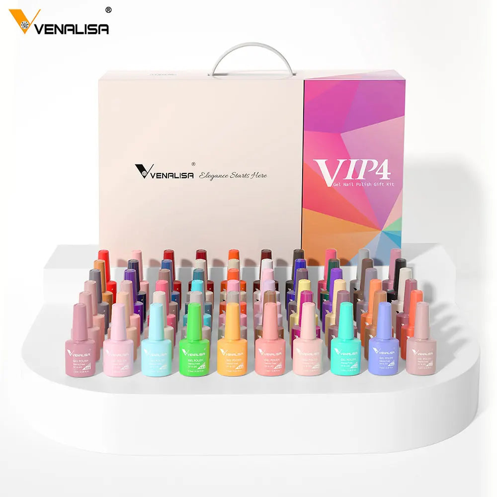 VIP5 Venalisa Nail Gel Polish Kit HEMA FREE Jelly Pink Nude Color Sparkle Gel Varnish Self Leveling Gel Nail Varnish Whole Set