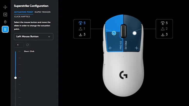 Logitech PRO X2 SUPERSTRIKE Wireless Gaming Mouse Professional Gaming Mouse 44000DPI HITS Sensing For PC Gamer Accessoires Gift