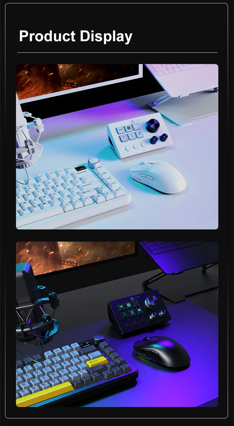 Ajazz AKP03E/153E Desktop Helper Desk Console Panel Controller Programmable Macro Custom Button Mini Keyboard Multiple Scenario
