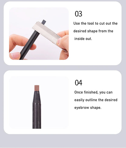 HAOZHUANG  Waterproof Long Lasting Eyebrow Pencils with Soft Brush Eyebrows Makeup Tool Permanent Makeup Tattoo Accessories