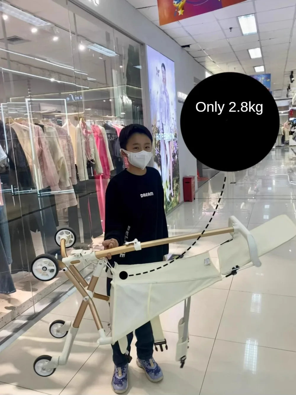 Lightweight Travel Stroller High Quality Baby Stroller Comfortable 1-8 Years Old Foldable Four Wheels Stroller Pram