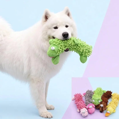 Durable Pet Dog Plush Toy for Small Breeds - Animal Shape Squeaky Chew Cleaning Toy for Chihuahua Yorkshire Bichon Puppies