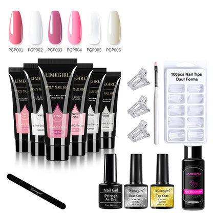 LIMEGIRL15ml Nail Gel Kit for Quick Expansion Nail Art Polymer Gel Nail Tool Finger Expansion Acrylic Gel Polisher Nail Art Set