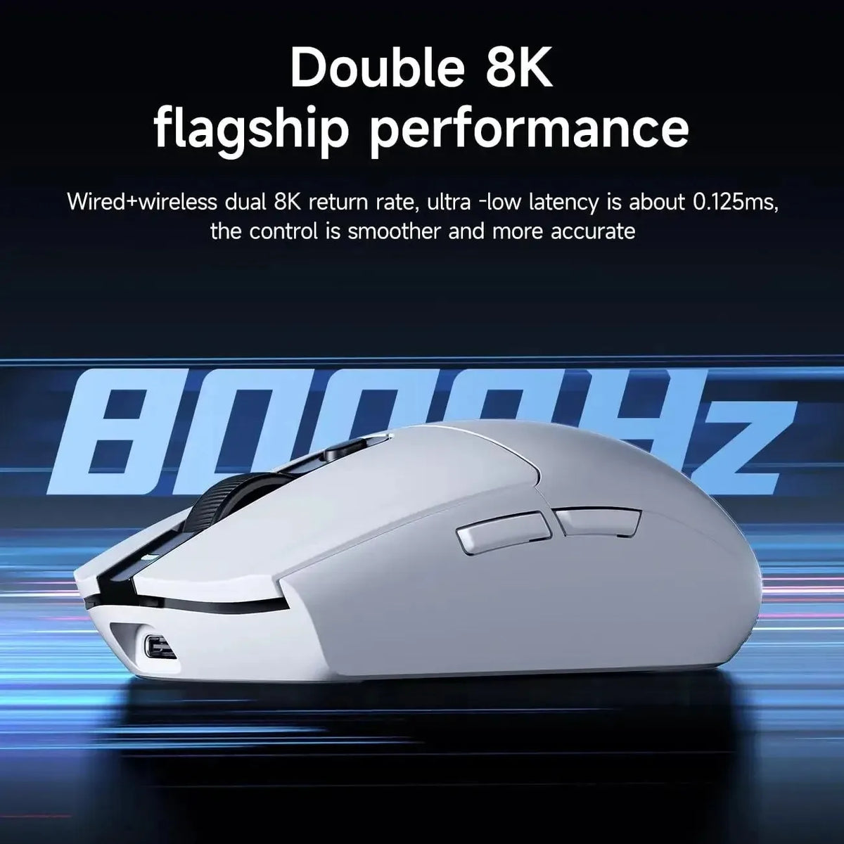 MCHOSE G3 Ultra Wireless Gaming Tri-Mode Mouse PAW3395 26000DPI 8K Polling Rate 64g Ultra-Lightweight Office Mouse