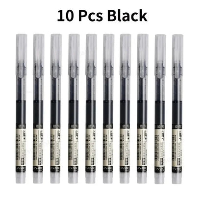 10 Pcs Color Gel pens.Quick Drying Large Capacity，0.5mm, suitable for Students, Note-taking, Marking, Drawing, Bookkeeping.