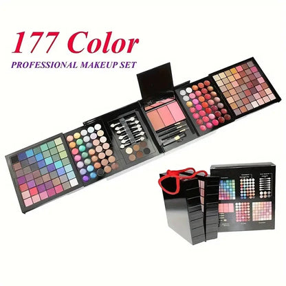 177 Color Makeup Set Including Eyeshadow Palette Blush lip Gloss Concealer,All-in-one Women's Makeup et,Complete Set with Mirror