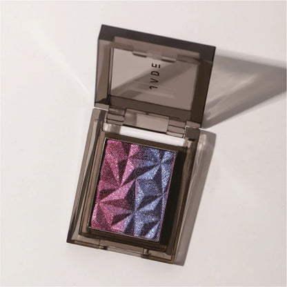 Chameleon Gradient Eyeshadow Palette Glitter Smokey Silver Blue Highlighter Metallic Pearlescent Eyes Makeup Lasting Brightening