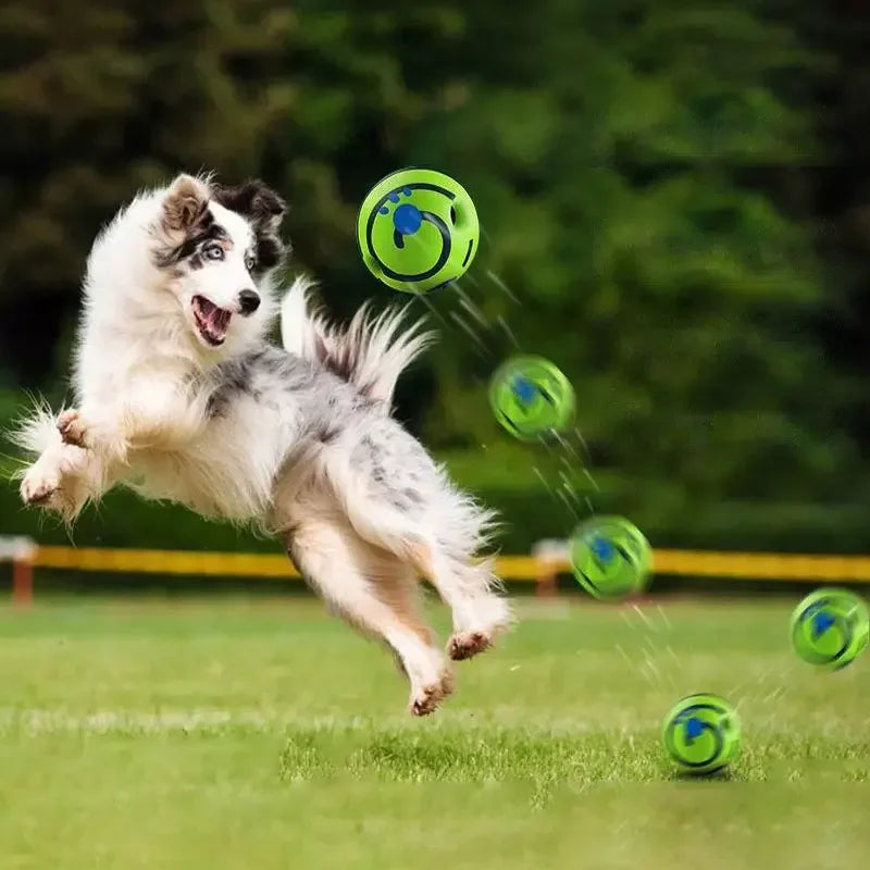 Wobble Wag Giggle Glow Ball Interactive Dog Attention Toy Fun Giggle Sounds Ball When Rolled or Shaken for Pet Dog Fun
