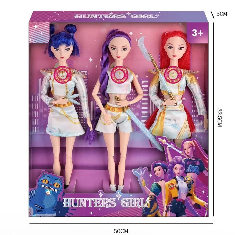 K-Pop Demon Hunters 3-Doll Set: Bandai 11.5" Musical Trio