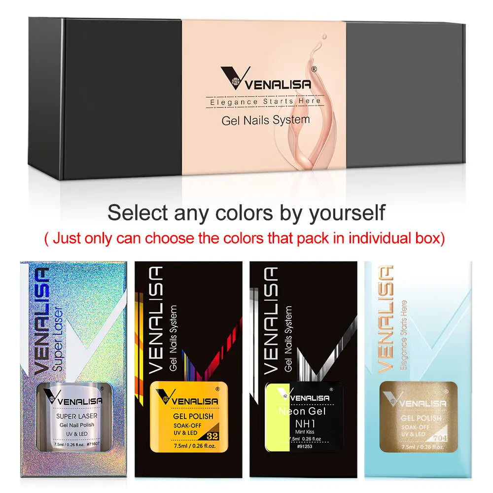 Venalisa VIP4 Nail Gel Polish HEMA/TPO FREE Full Coverage Beautiful Semi Permanent Soak Off UV LED Gel Nail Polish Gel Lacquer