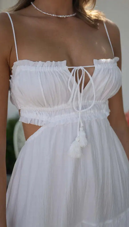 Summer White Dress For Woman 2025 Trendy Casual Beachwear Cover-ups Outfits New Boho Hippie Chic Long Maxi Dresses Elegant Party