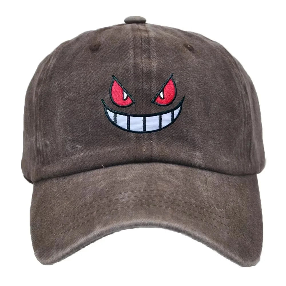 Anime Pokemon Hats Pocket Gengar Unisex Solid Color Summer Sunburn Protection Baseball Caps Adjustable Sunshade Hat Gifts
