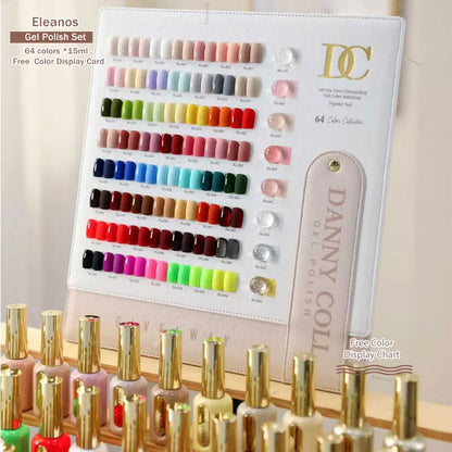 Eleanos 64 Colors HEMA TPO Free Gel Nail Polish With Color Chart 15ml Semi-permanent Nail Polish For Manicure Nail Salon UV Gel