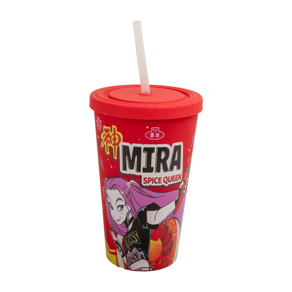 1PC Kpop Demon Hunters Officially Licensed PVC Straw Cup Large Capacity Stylish Leak-Proof Drinkware Birthday Chrismas Gift