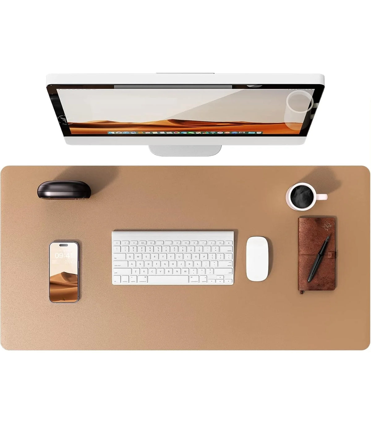 YSAGi Premium PU Leather Desk Mat: Non-Slip Waterproof Office Protector